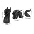 thumbnail image 5 of Esculturas De Dragones Estatuas góticas de dragón, figuras de dragón de animales de fantasía, decoración de jardín (negro), 5 of 5