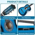 thumbnail image 4 of ZenSports 38-in Kids Beginner Acoustic Guitar Starter Kit 6 Strings W/Case, Strap, Tuner, Pick - Blue, 4 of 13
