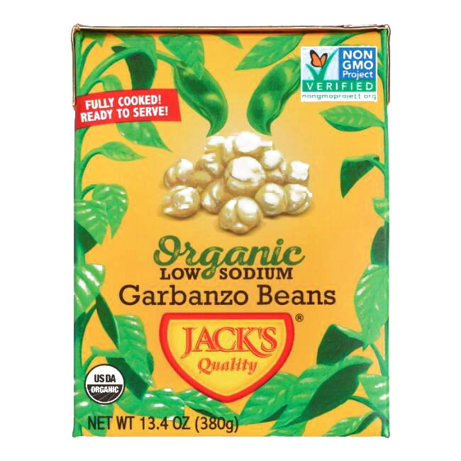 Jack's Quality Organic Low Sodium Garbanzo Beans 12 oz each (1 Item Per