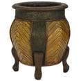 thumbnail image 3 of Nearly Natural 2pc Decorative Round Wood Planter Set, 3 of 3