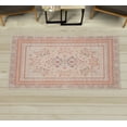 thumbnail image 1 of Floral Decorative Rug, Curlicue Spring Romance Blooming Ethnic Flower Petals in Happy Colors Art, Quality Carpet for Bedroom Dorm and Living Room, 6 Sizes, Pale Rust, by Ambesonne, 1 of 1