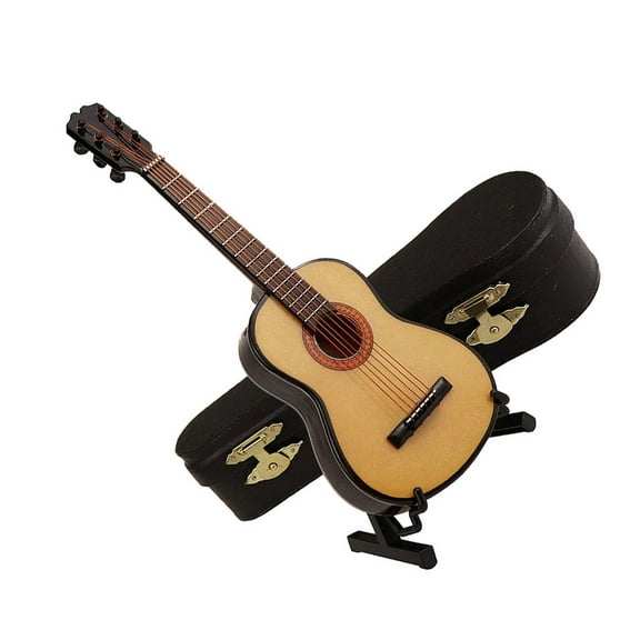 WHAMVOX 1 Set Guitar Statue Mini Khaki Color for Collectors and Music Enthusiasts 3.14x1.14x0.47in