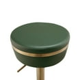 thumbnail image 5 of TOV Furniture Astro Malachite Green and Gold Vegan Leather Adjustable Stool, 5 of 9