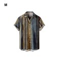 thumbnail image 3 of Guardurnaity Café Verano Camisas hawaianas cortas Hombres cómodos y modernos Transpirable Peso ligero Fácil de limpiar Color café informal S Camisetas color café METRO, 3 of 6