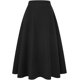 thumbnail image 1 of Falda Larga de Cintura Alta elástica para Mujer, Acampanada, a Cuadros, para Invierno, cálida Long Pure Black M Long Pure Black M Xishao ropa, 1 of 2