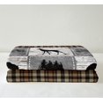 thumbnail image 3 of Rustic Patchwork Throw Blanket Checkered Buffalo Plaid Fleece Blanket 30"x40" Teens Adult,Woodland Wildlife Bear Moose Elk Blanket Animal Paw Print Grid Lattice Blanket,Farmhouse Decor, 3 of 6