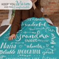 thumbnail image 3 of Grandma Blanket - Grandma Throw Blanket for Christmas, Mothers Day - Grandma Gifts for Grandmother Birthday - Fleece Blanket, Teal 60" x 50", 3 of 6