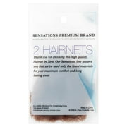 Sensations Hair Nets, Light Brown, 2 count