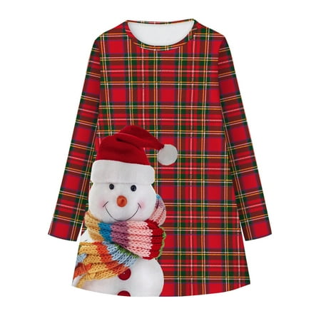 

OVTICZA Baby Toddler Long Sleeve Sundress Spring Christmas Dress Dresses for Girl White S