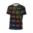 thumbnail image 5 of T Shirt For Men Running For Male Music Squares Fashion Rainbow Framed Summer Tee Shirt O Neck Aesthe, 5 of 7