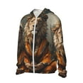 thumbnail image 2 of KLL Jungle Meditating Lion Print Men's Women’s UPF 50+ Sun Protection Outdoor Hoodie Jacket Long Sleeve Fishing Hiking Performance Shirt-Medium, 2 of 6
