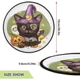 thumbnail image 2 of Halloween Black Cat Cute Christmas Tree Mats Waterproof Tree Skirt, Pumpkin Spooky Xmas Tree Stand Tray Mat Floor Protector Pad for Holiday Party Decoration, 28.3", 2 of 6