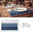 thumbnail image 3 of Placemats 1 Pack, Navy Blue Ombre Woven Placemat, Linen Place Mats for Kitchen/Dining Tables, Modern Abstract Art Texture Washable Table Mats for Party, 3 of 8