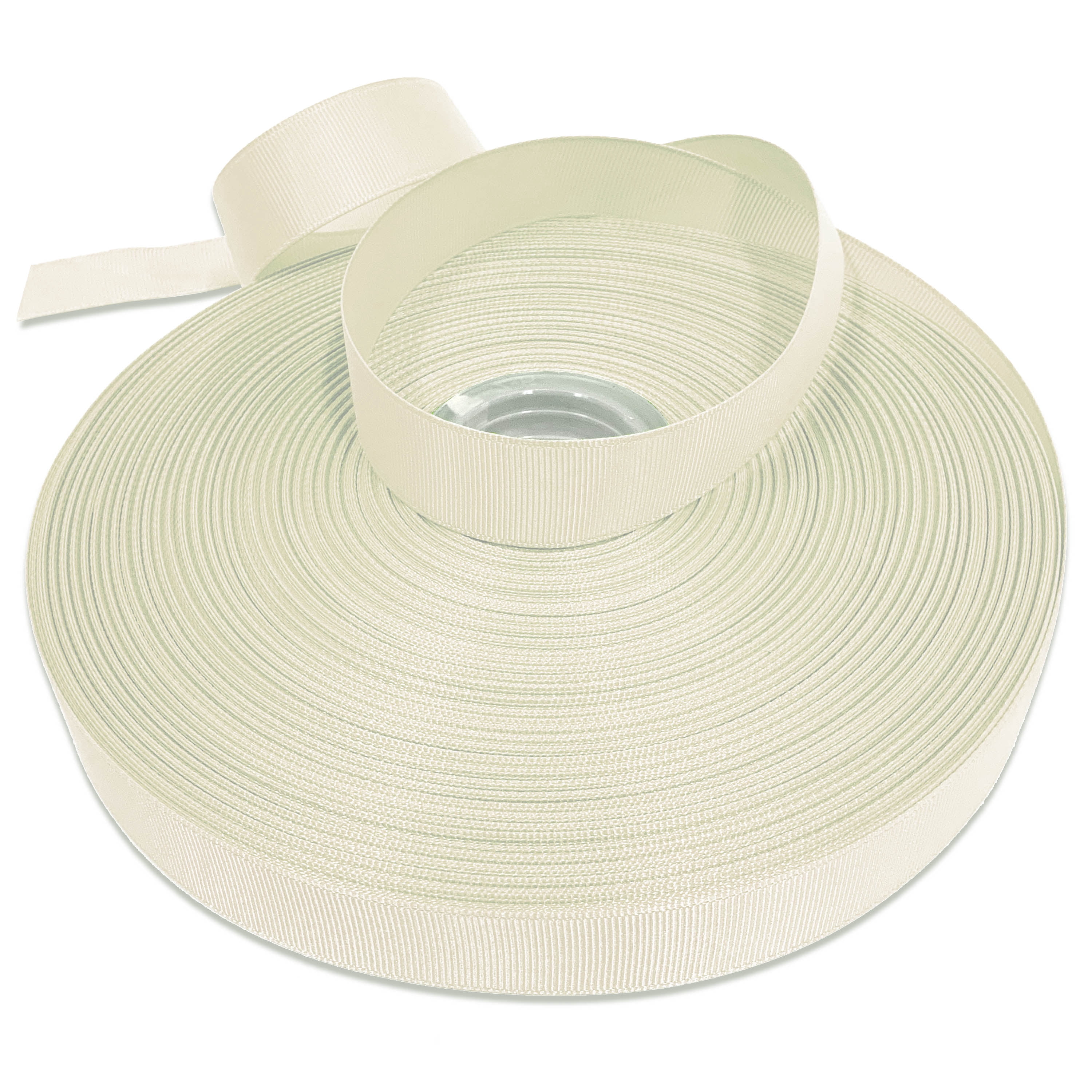 Ivory Grosgrain Ribbon for Crafts and Bows, 7/8" x,100 Yards by Gwen Studios