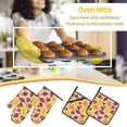 thumbnail image 5 of Cauagu Acorn Autumn Fall Leaf Leaves Print Oven Mitts and Pot Holders 4 pcs Set,Extra Thicken Long Kitchen Oven Glove Potholders BBQ Gloves-Oven Mitts and Pot Holders(11 Inch), 5 of 6