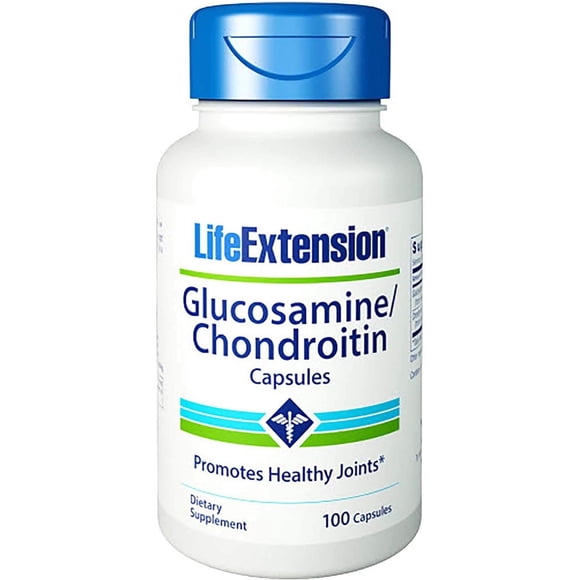 Life Extension | Glucosamina/Condroitina 100 Cápsulas. Suplemento para apoyar el cartílago saludable y la función articular