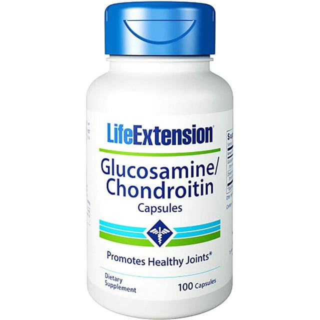 Life Extension | Glucosamina/Condroitina 100 Cápsulas. Suplemento para apoyar el cartílago saludable y la función articular