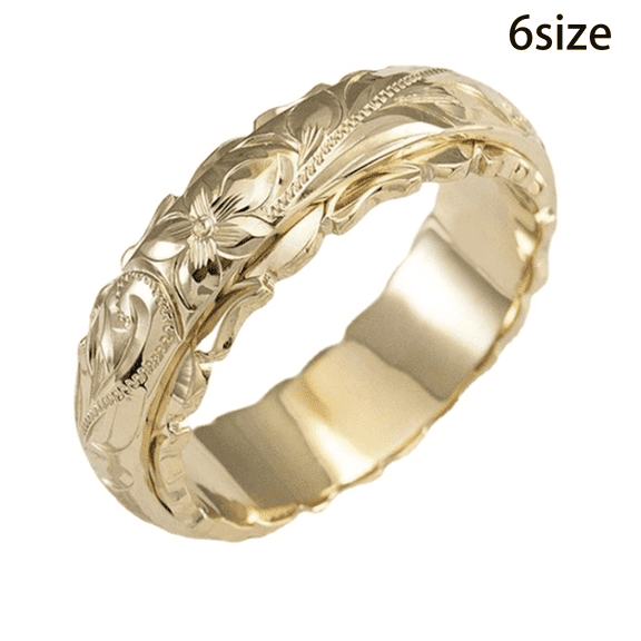 DESIGNICE Gold Rings for Women Solid Color Wedding Rings for Women Suspended Shape Wedding Rings Size 6