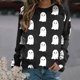 thumbnail image 1 of ICHUANYI Liquidación Moda Mujer Casual Manga Larga Cuello Redondo Estampado de Halloween Señoras Sudadera Tops Blusa ICHUANYI WER202308246217, 1 of 5