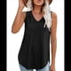 thumbnail image 3 of Camiseta de Tirantes de Verano para Mujer, con Bordado de Ojales, Sin Mangas, Cuello en V, Holgada, Informal, 2025 Negro L, 3 of 6