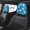 thumbnail image 2 of Kdxio Cartoon Chicken Pattern Print 2 Piece Car Head Rest Covers Set Auto Front/Rear Seats Headrest Cover Universal Fit Most Cars,Sedan, SUV, 2 of 9