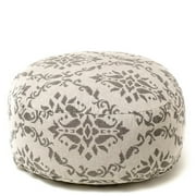 Softline Azure Damask Beaded Pouf