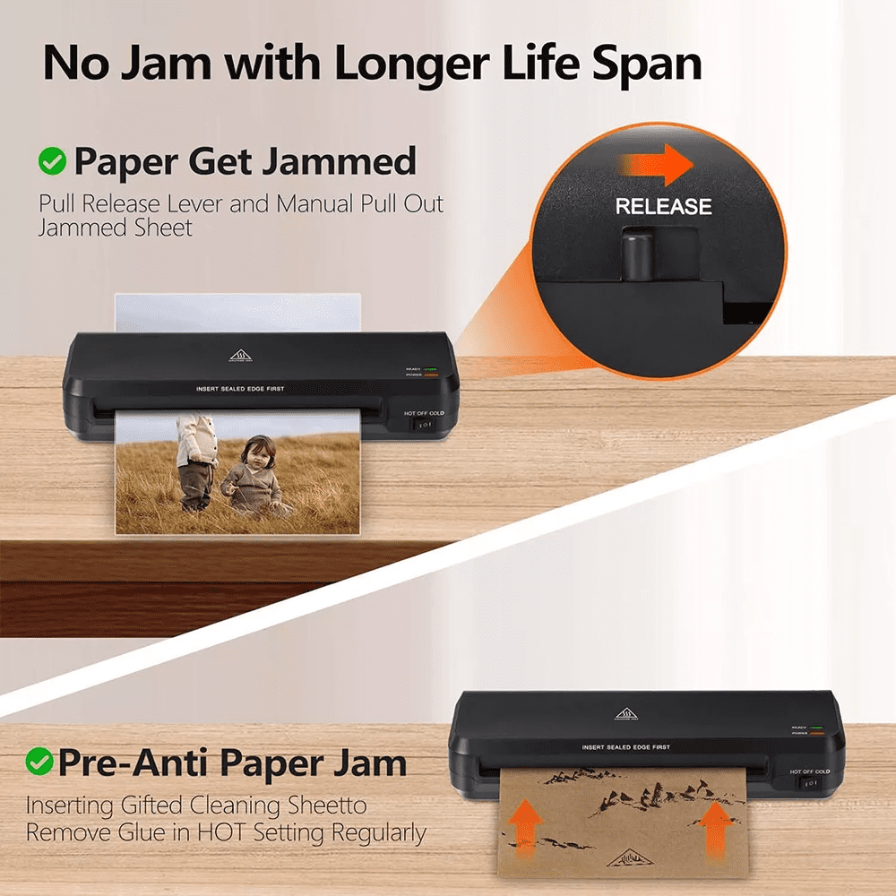 A4 Laminator Machine, Thermal Laminator Machine with 50 Laminating Sheets NEW