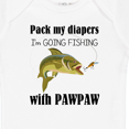 thumbnail image 4 of Inktastic Pack My Diapers I'm Going Fishing with Pawpaw Boys or Girls Baby Bodysuit, 4 of 5