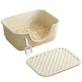 thumbnail image 2 of Oliegs Blanket Open Litter With Large Cat Litter Pan With High Walls & Tracking Rim Easy Clean Crib Durable Litter Container For Small & Big Cats Bring A Cushion (4 Styles), 2 of 4