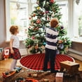 thumbnail image 4 of Faldas De Árbol De Navidad A Cuadros Rojas Y Negras, Adornos Navideños, Falda De Árbol A Cuadros, Alfombra Para Puertas, Centros Comerciales, Hoteles 90/120Cm, Kearding HA043954-01, 4 of 6