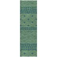 thumbnail image 2 of Addison Rugs Dream Shag Premium Machine Washable Transitional Cultural, Diamond Green Runner Rug, 2'3" x 7'6", 2 of 8