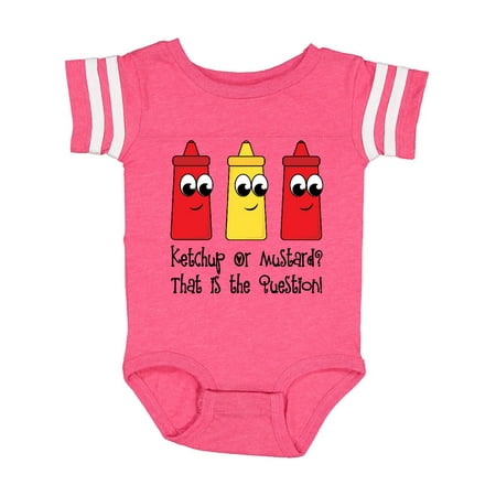 

Inktastic Funny Ketchup Or Mustard Gift Baby Boy or Baby Girl Bodysuit