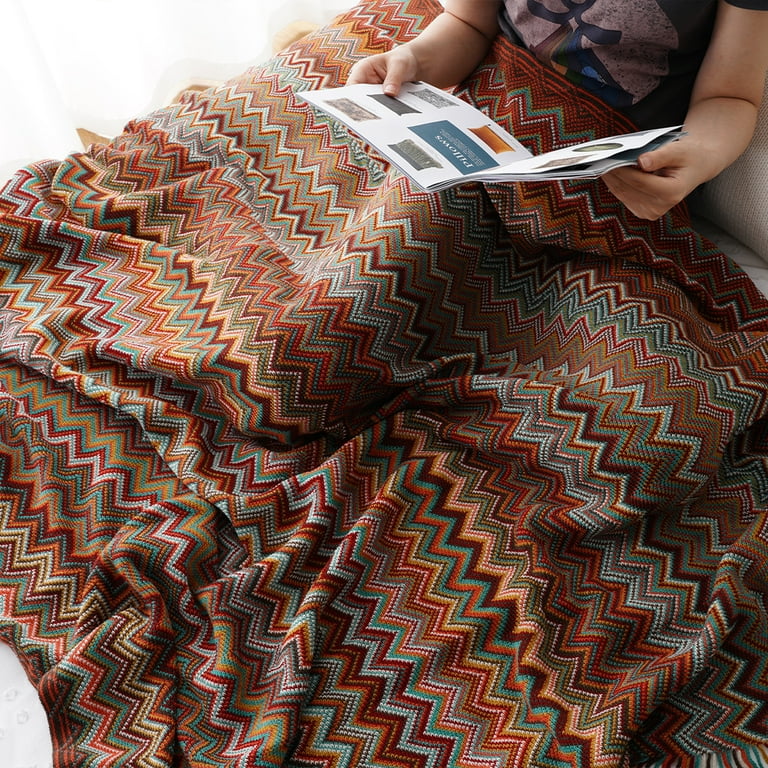 Rust red throw blanket sale