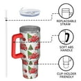 thumbnail image 4 of Red Christmas Car Pattern Tumbler with Handle and Lid,40oz Double Wall Vacuum Insulated Tumbler,Cups Gift for Women and Men, 4 of 7