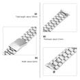 thumbnail image 5 of 22mm Curved End Solid Stainless Steel Bracelet Watch Band Strap (Silver), 5 of 5