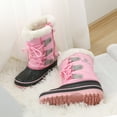 thumbnail image 4 of Dream Pairs Boys & Girls Faux Fur-Lined Ankle Winter Waterproof Snow Boots Forester Grey/Pink Size 1, 4 of 5
