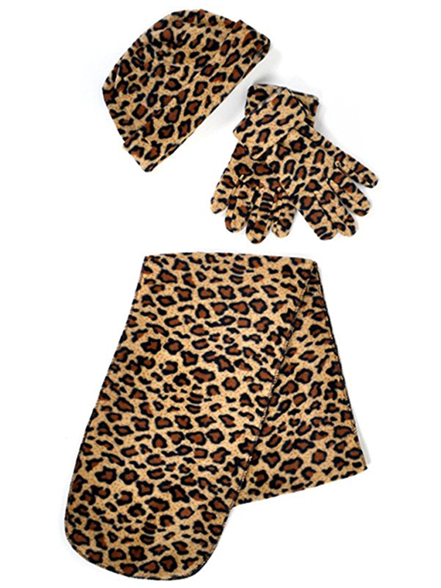 leopard print winter gloves