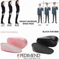 thumbnail image 2 of Plantillas invisibles para aumentar el talón Pedimend (2 unidades) - Plantilla para aumentar la altura - Vendedor del Reino Unido Hvg X[s Negro (para hombres) 2CM, 2 of 4