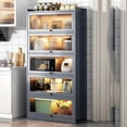 thumbnail image 2 of Kitchen Sideboard Microwave Shelf Console Living Room Entrance Luxury Kitchen Cabinets Multifunction Mobile Cucina Furniture My Lux Decor Round, 2 of 18