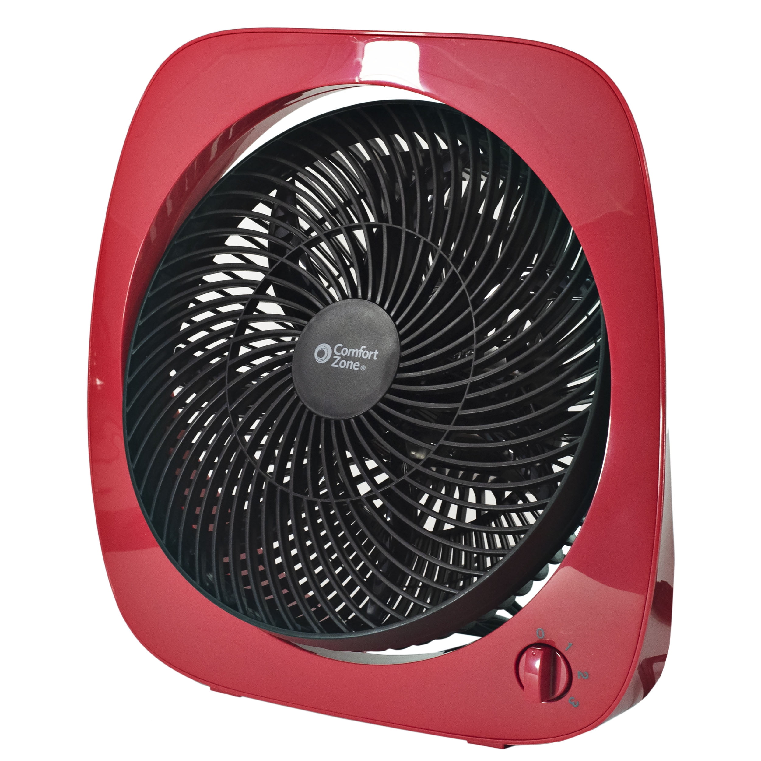 Comfort Zone CZ110RD4 10" Square Turbo Fan (Red/Black)