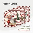 thumbnail image 2 of Hieng Vintage Christmas Decor, Christmas Wall Art Prints Set of 4, Retro Christmas Santa Claus Wall Art Decor for Gallery Living Room Bathroom (Unframed), 2 of 6