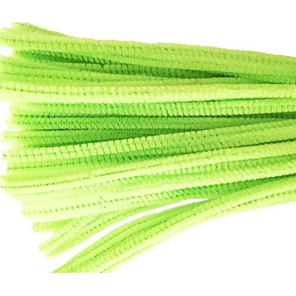 Chenille Stems Pipe Cleaners, Pack of 100 (Light Green)