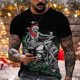 thumbnail image 1 of Camisetas de Navidad para hombre, ropa informal de manga corta, a la moda, para verano, 2024, 1 of 4