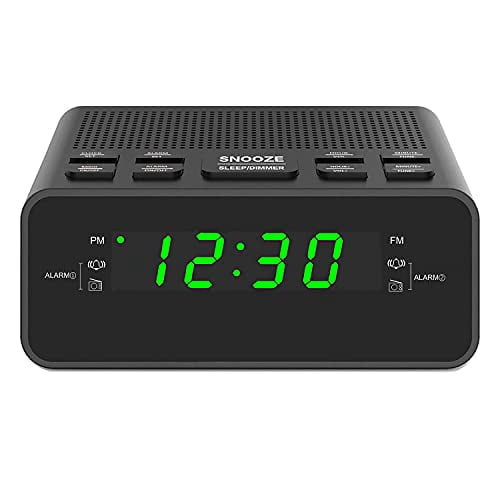 Homicial Digital Alarm Clock for Bedroom with AM FM , Dual Alarms, Adjustable Alarm Volume