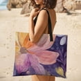 thumbnail image 5 of Purple Watercolor Floral Seamless Pattern Picnic Blanket Waterproof Outdoor Beach Blanket Hand-held Pad Suitable for Travel, Camping, Beach, Family Gatherings, 5 of 8