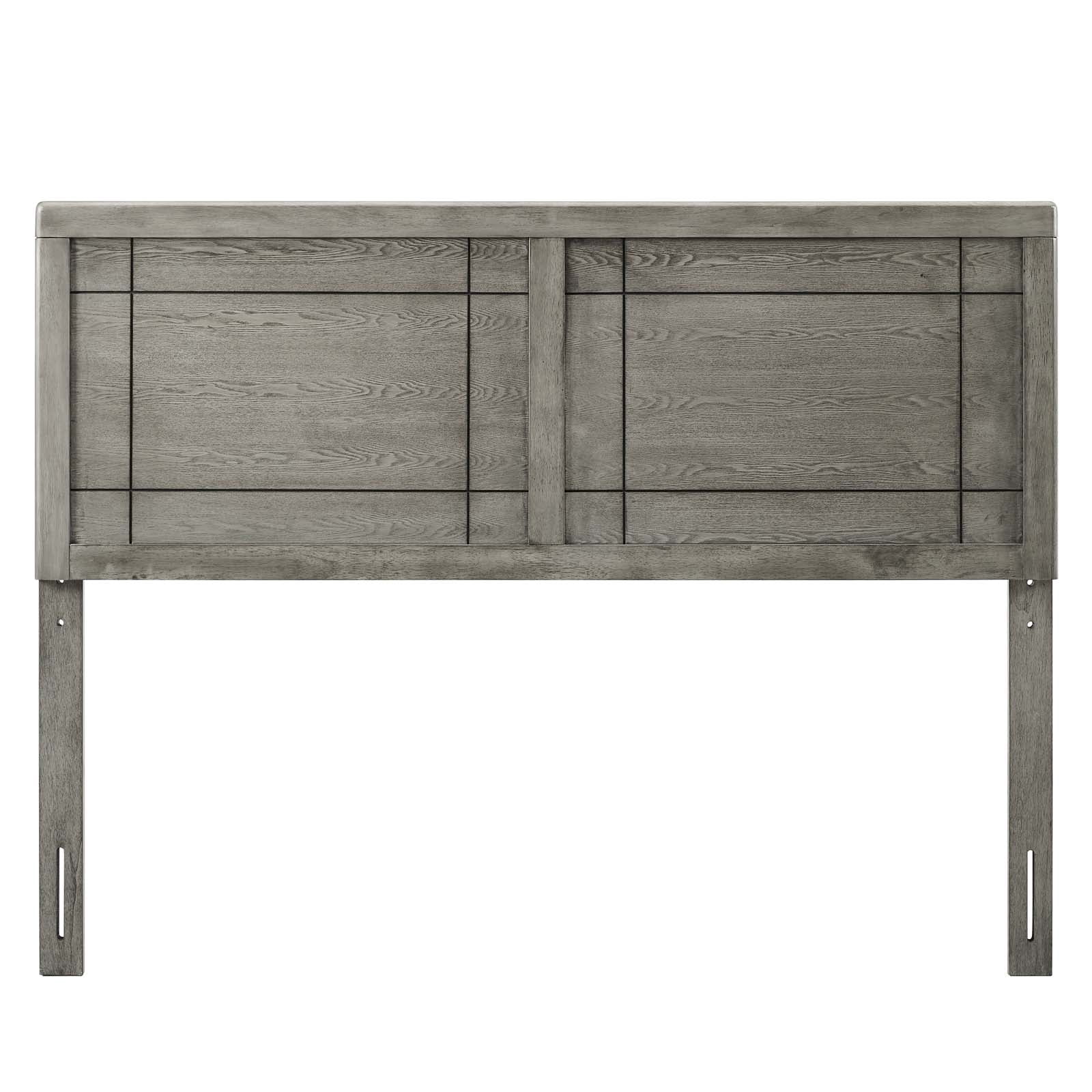 Headboard, King Size, Wood, Grey Gray, Modern Contemporary Urban Design, Bedroom Master Guest Suite