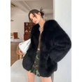 thumbnail image 2 of Chaqueta de piel auténtica de zorro Natural para mujer, abrigo cálido y esponjoso con cuello en V, abrigos reales Retro elegantes para invierno, 2 of 4