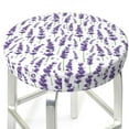 thumbnail image 6 of Goofa Lavender Flowers Printed Stool Covers Round, Waterproof Round Bar Stool Covers Anti-Slip Round Bar Stool Seat Cover with Elastic Bands Durable -13 inch, 6 of 7