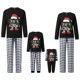 thumbnail image 1 of Conjunto de pijamas navideños familiares a juego: camisetas con estampado de letras y pantalones a cuadros. Pijamas de vacaciones para papá, mamá e hijos., 1 of 8