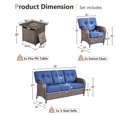 thumbnail image 2 of Gymojoy Outdoor 4-Piece Patio Furniture Set with 5 inch Thick Lounge Chairs and 30 Inch Square Fire Pit Table, Wicker Deep Seat Outdoor Conversation Set for Balcony Deck, 2 of 11
